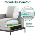 thumbnail image 3 of Zinus Thompson Modern 2-Seater Indoor Loveseat, Light Grey, Mid-Century Compact Design, 3 of 10