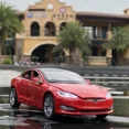 thumbnail image 1 of Diecast 1:32 Tesla Model S Alloy Car Model Metal Toy Vehicles for Children Sound Light Collection Mini Car Toy Kid Love toys Red, 1 of 6