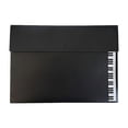 thumbnail image 1 of Black Thickened Piano Key File Bag Transparent Stationery Office Plastic Transparent Student Button File Bag Plastic, 1 of 7