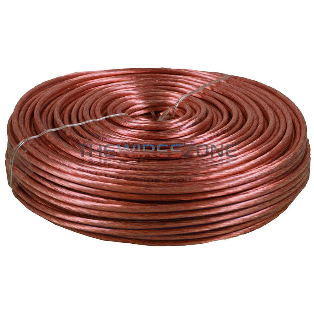 Car Home Audio Speaker Wire Transparent Clear Cable 12AWG 12//2 Gauge 250ft