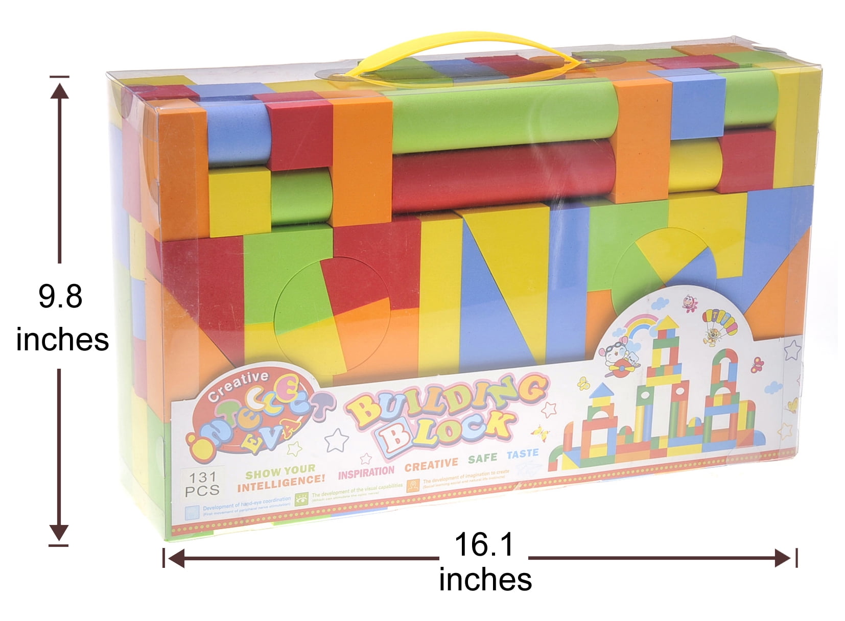 Board No More! Educational EVA Foam Building Blocks - 131 Pieces
