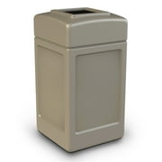 Commercial Zone PolyTec Indoor/Outdoor Trash Can w/ No Lid Beige Polyethylene 42 Gal. (732102)