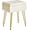 White, variant on Multifunctional Storage Vanity Stool with Flip Tabletop, Adjustable Metal Legs & PU Leather - 40x30x48cm Ottoman Footrest for Makeup, Living Room, Entryway, White WBD014W