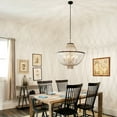 thumbnail image 3 of Farmhouse Eight Light Chandelier in Distressed Black Finish Bailey Street Home 147-Bel-2279194, 3 of 5