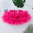 thumbnail image 1 of Lilgiuy Toddler Girls Tutu Ballet Skirt Multi-color Vintage Net Yarn Bow Princess Pettiskirt for Dance Photography Birthday Party Clearance, 1 of 5