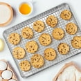 thumbnail image 3 of DEELLEEO Cooling Rack - Set of 2 Stainless Steel BBQ Grill  Oven Safe Grid Wire Racks for Cooking & Baking by - 8.66*6.3*0.59inch, 3 of 5