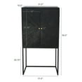 thumbnail image 6 of JERFIT Modern Accent Cabinet with Storage Doors, 31.5 inch Tall Sofa Table Console for Living Room, Bedroom & Entryway, Black Wood Finish, 6 of 10