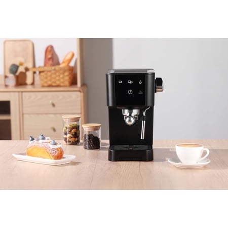Mainstays Espresso Maker, Matte Black, 950 Watts, 15 Bar