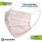 HALYARD Pink Level 1 Procedure Mask with Earloops, 57578 (Box of 50)