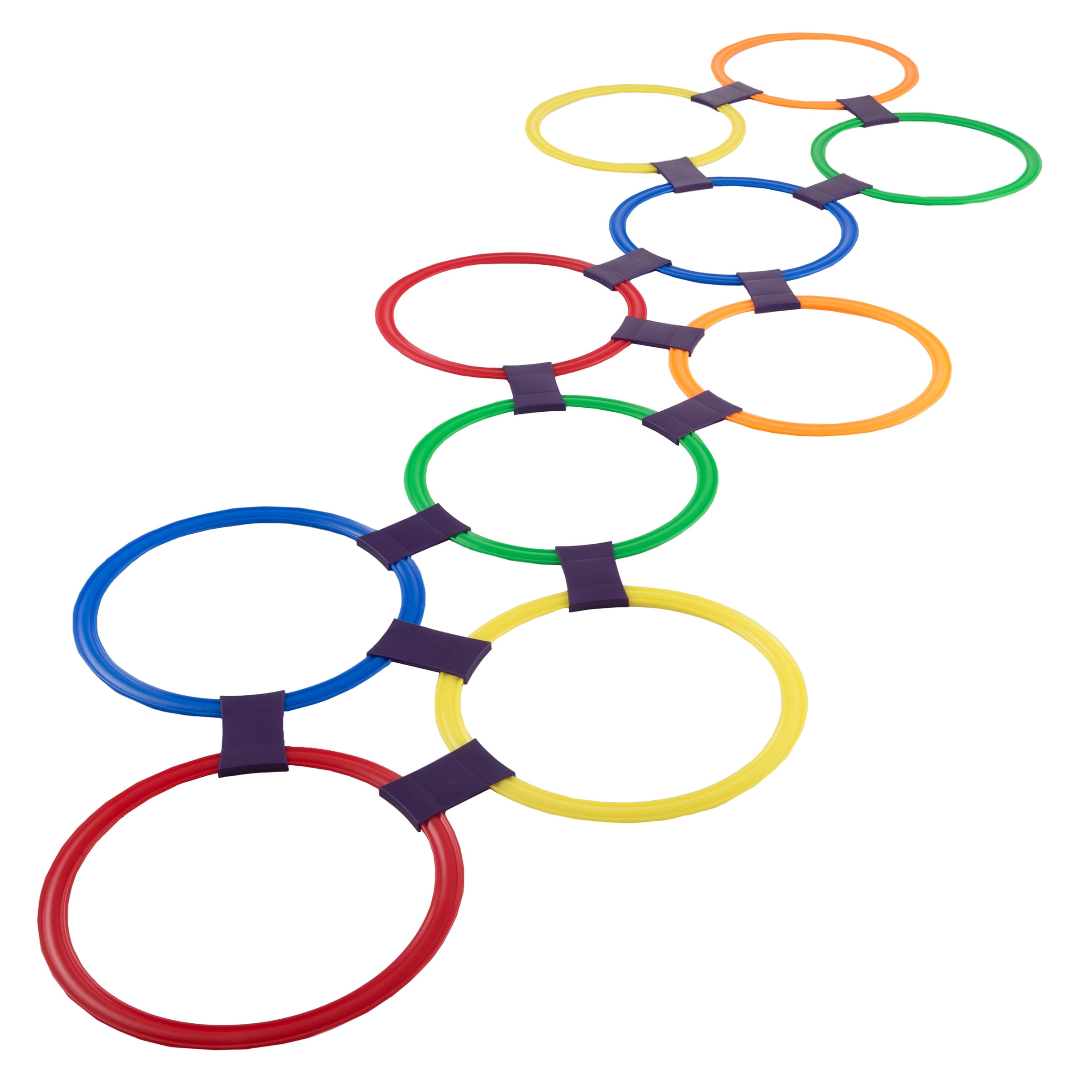 Hey! Play! Hopscotch Ring Game10 MultiColored Plastic Rings and 15