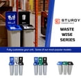 thumbnail image 4 of Sturdy Essentials Waste Wise 69 Gallon Recycled HDPE Waste and Recycling Center for Commercial Spaces for Organics, Recycling, Waste with Lids with Signs, 4 of 7