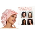 thumbnail image 5 of Satin Bonnet Silk Bonnet for Sleeping Double Layer Satin Lined Hair Bonnet with Tie Band Bonnets for Women Natural Curly Hair, 5 of 8