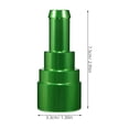 thumbnail image 2 of KALLORY Aluminum Alloy Automotive Heater Hose Connector Green for Water Tube Inlet Adapter, 2 of 8