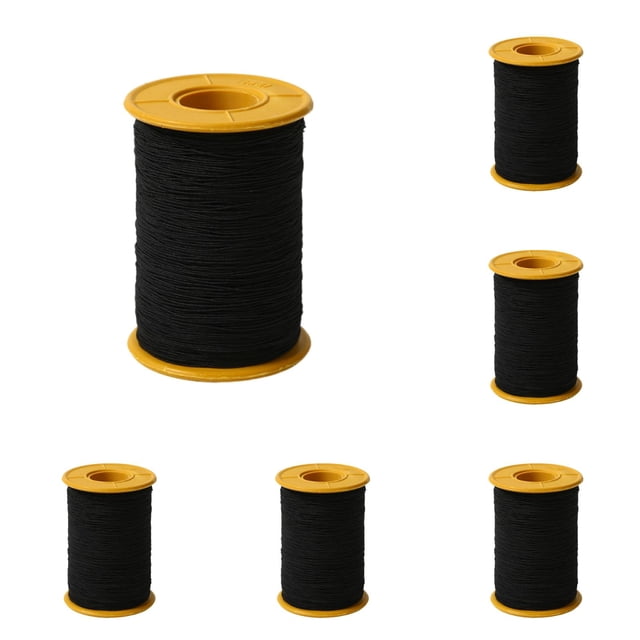 CY5O5ee 6Roll 400m 0.5mm Elastic Cord Beading Threads Stretch String Thickness Elastic Sewing Thread Crafting Cords for Jewelry Making Beading DIY Project