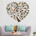 thumbnail image 2 of Árbol genealógico de la vida en forma de corazón, arte de pared de metal, decoración del hogar, 2 of 5