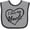 Heather and Black, variant on Inktastic I Love My Uncle in Black Chalk Heart Boys or Girls Baby Bib