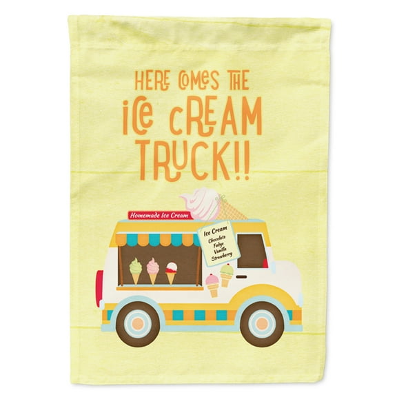 Carolines Treasures SB3107GF Here comes the ice cream truck Flag Garden Size  Small multicolor