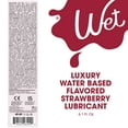 thumbnail image 6 of Wet Flavored Water-Based Lube, Warming Edible Personal Lubricant, Strawberry Flavor, 1.0 fl oz, 6 of 6