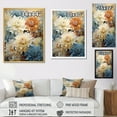 thumbnail image 4 of Designart "Beige And Blue Mums In Bloom III" Mums Floater Framed Wall Decor, 4 of 5