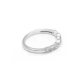 thumbnail image 3 of Delicate Wavy Design Diamond Band, Seven Stone Diamond Wedding Band, Half eternity Band, 14K White Gold Plated, 2.1 Ct Simulated Diamond, 3 of 4