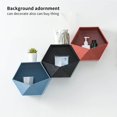 thumbnail image 2 of Kearding Caja de almacenamiento, soporte de carga de pared Hexagonal, soporte colgante sin perforaciones para teléfono móvil, estante para Almacenamiento y organización del hogar Negro, 2 of 6
