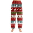 thumbnail image 2 of Women's Relaxed Fit Full-Length Pajama Pants with Elastic Waistband and Holiday Themed Printed Pattern Sleepwear Lounge Bottoms, 2 of 2