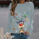 thumbnail image 1 of Pntutb - Sudadera con estampado navideño de manga larga para mujer, informal, a la moda, blusa Pntutb Pntutb-8898, 1 of 6
