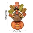 thumbnail image 3 of HCTSHG Halloween Pumpkin Ornament, Thanksgiving Turkey Resin Figurine, Holiday Decoration for Indoor Outdoor Party Christmas Decor, 3 of 9