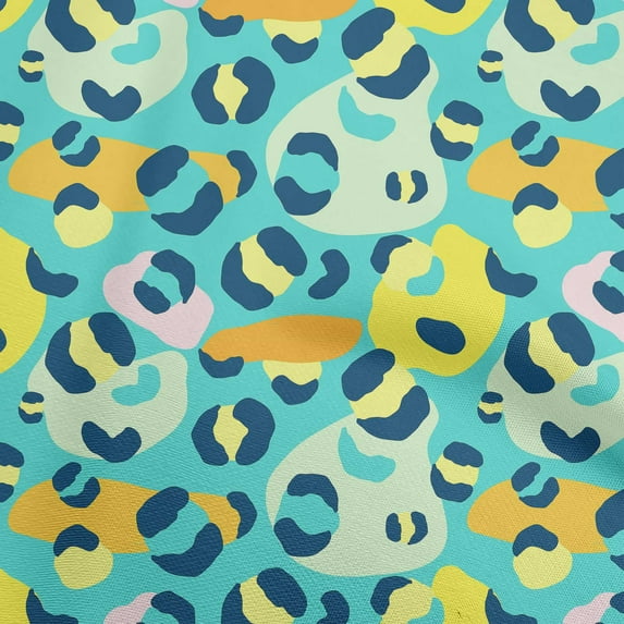oneOone Cotton Jersey Aquamarine Green Fabric Animal Skin Craft Projects Decor Fabric Printed By The Yard 58 Inch Wide