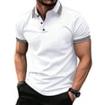thumbnail image 2 of Men's Polo Shirts Short Sleeve 3 Buttons Golf Shirts Classic Fit Casual Performance T-Shirt, 2XL, 2 of 5