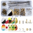 thumbnail image 2 of Dr.Fish 140pcs Spinner Making Kit Colorado Blades Clevis Shaft Lure Bodies Hooks, 2 of 7