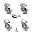 thumbnail image 2 of 4 Inch Semi Steel Wheel Swivel Bolt Hole Caster Set with 2 Brake Service Caster, 2 of 2