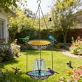 thumbnail image 3 of Solar Powered Hanging Bird Bath and Feeder, Outdoor Garden Fountain with Automatic Water Circulation for Patio Decoration, 3 of 5