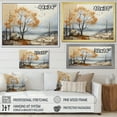 thumbnail image 4 of Designart "Orange Tree Autumn Collage Acrylic II" Floral Floater Framed Canvas Print, 4 of 7