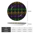 thumbnail image 2 of Daiia Mardi Gra Geometric Printed Pattern Ceramic Plate Dinner Plates Bone China Decorative Plates with Display Stand Art Ceramic Ornaments for Wall Hanging Decoration-6in, 2 of 6