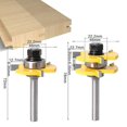thumbnail image 2 of Juego de cuchillos de lengüeta y ranura surtidos con vástago de 8 mm, herramienta para trabajar la madera de 3 puntas en forma de T (8 mm), 2 of 5