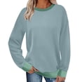 thumbnail image 2 of FAIWAD Chandail en Molleton à Manches Longues pour Femmes, Col Rond, Automne Hiver, Décontracté, Ample, ColorBlock, Vêtements Tendance 2024 pour Filles, 2 of 9