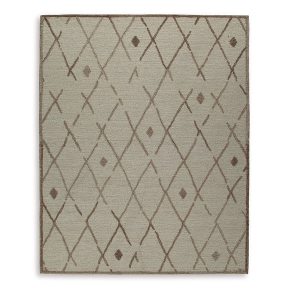 Signature Design by Ashley Guyford 8' x 10' Area Rug, Beige Brown Geometric