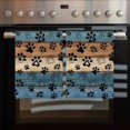 thumbnail image 2 of Navy Blue Brown Kitchen Towels Set of 2, Water Absorbent Dish Towel, Rustic Farmhouse Dog Paw Vintage Decorative Hand Towels - Quick Drying Cloth for Cooking Baking, 18x28 Inch, 2 of 8
