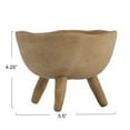 thumbnail image 2 of Creative Co-Op Boho Terracotta Footed Bowl with Organic Edge, Matte Taupe, 2 of 7
