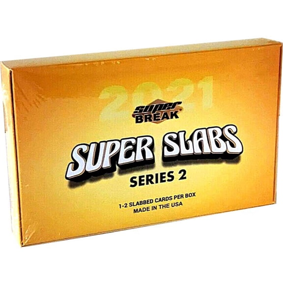 Super Break 2021 Super Slabs Series 2 Trading Card RETAIL Box (1-2 Slabbed Cards Per Box)