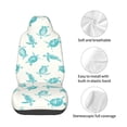 thumbnail image 4 of Wukai Turtle Full Set Car Seat Covers with Soft Padding Universal Auto Front Seats Protector and Cushion Mat, 4 of 5