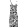 thumbnail image 6 of Trendy Black and White Leopard Print Seamless Pattern Sleeveless Dress luxury woman evening dress prom clothes, 6 of 6