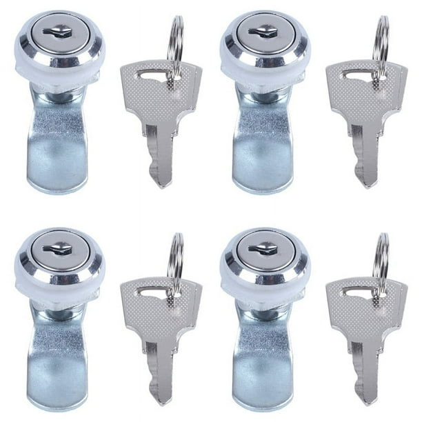 4X Cerradura Util para Taquillas, Buzones, Cajones, Armarios + Llaves