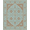 Blue Rust, Pattern 3, variant on Design&I 5'x7' Washable Area Rug Antique Style Ornate Frame Modern Geometric Balanced Rectangle for Guest Room, Lounge, Apartment, Flatweave & Daily Traffic Ready