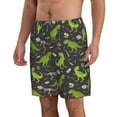 thumbnail image 2 of Kdxio Dinosaur Skeleton Pattern Mens Casual Shorts - Drawstring Summer Beach Sports Shorts for Men, 2 of 9