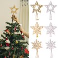 thumbnail image 2 of Adornos para árbol de Navidad, adornos para decoración de árbol de Navidad, estrella dorada y plateada, decoraciones navideñas para el hogar, Navidad, Año Nuevo 2023, 2 of 4