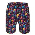 thumbnail image 3 of Logiee colorful Skull Retro Print Mens Swim Trunks Quick Dry Board Shorts,Breathable Hawaii Beach Shorts Swimwear Bathing Suits-, 3 of 6