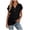 #03 Black 【Mix, Match & Rotate: Stock Up on Daily Colors】, variant on Women's Casual Solid Color V Neck Button Down Short Sleeve Cotton Tops Blouses Soft Lightweight Work Office Outfits | CSEONE,Army Green L