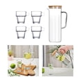 thumbnail image 1 of Jarra de agua de 1,2 tapa, de agua fría, jarra transparente para bebidas frías y caliente hervidor de agua fría resistente al calor, p tapa de madera Baoblaze Jarra de jugo, 1 of 8